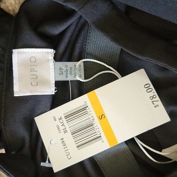 NWT Cupio | Black Caged Upper Dress with High-Low Hem - Picture 6 of 6